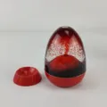 Vulkan Eierschale Oeltropfen Detailansicht, kreatives Desktop Ornament Heimdeko Geschenk. - Roter Sand