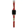 Bracelet de montre en cuir à imprimé floral compatible avec Apple Watch femme rouge - 38/40/41mm / Rouge