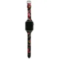 Bracelet de Montre en Cuir Imprimé Floral de Remplacement pour Apple Watch SE Ultra Femme - 38/40/41mm / Floral Rose