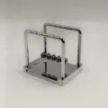 Metall Newtons Wiege Kugelspiel Schreibtisch Deko Physik Spielzeug Pendel Energie Kugel. - Flache Form / Silber