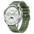 22mm Nylon Silikon Ersatzarmband kompatibel mit Huawei GT4 GT5 gruenes Sportarmband - 22mm / Fichtengrün