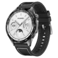 Schwarzes 22mm Nylon Silikon Komposit Ersatzarmband kompatibel mit Huawei Smartwatch Band - 22mm / Obsidian-Schwarz