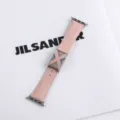 Bracelet de Montre Apple en Cuir Rose Motif Lichee Boucle X pour iWatch Serie - 38/40/41 mm (S10 42 mm) / Rose