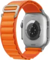 Bracelet de montre en nylon orange alpin loop compatible avec smartwatches, détail. - 38/40/41mm / Orange