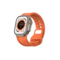 Smartwatch replacement silicone strap with square buckle in vibrant orange color for sports. - 42/44/45/49 / Fluorescent Green