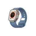 Bracelet en silicone pour Apple Watch Ultra, design twill sportif avec boucle, bracelet de rechange. - 42/44/45/49 / Bleu orage