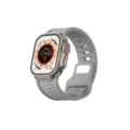Silicone watch strap for Apple Watch Ultra, grey twill sport band with square buckle. - 42/44/45/49 / Gray