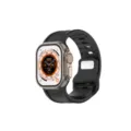 Replacement silicone strap compatible with apple watch ultra smartwatch sports waterproof band. - 42/44/45/49 / Black