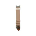 Bracelet de montre connectée en cuir véritable de couleur beige rose, élégant et résistant. - Rose