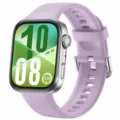 Cinturino di ricambio in silicone compatibile con Huawei Watch Fit serie, viola chiaro. - Fibbia Nera Fit4 / Verde Abete