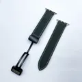 Cinturino di ricambio in pelle verde scuro con chiusura magnetica pieghevole per Apple Watch. - 38/40/41mm / Verde