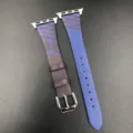 Bracelet de rechange compatible avec Apple Watch, design taille fine et adaptateurs métal. - 38/40/41mm / 4. Noir avec saphir