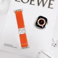 Cinturino per orologio in nylon intrecciato arancione con fibbia in metallo per Apple Watch loop - 38/40/41 mm (S10 42 mm) / Arancione