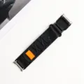Bracelet de montre de sport en nylon tressé de rechange avec boucle métallique pour montre - Samsung Watch 8 / Noir
