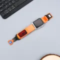 Replacement orange nylon watch strap with magnetic buckle for Apple Watch Ultra - Orange