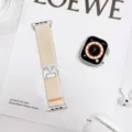 Bracelet de boucle tressée en nylon avec boucle de parachute métallique pour Apple Watch. - 38/40/41 mm (S10 42 mm) / Blanc Cassé