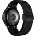 Smartwatch braided nylon magnetic strap replacement compatible with Samsung Galaxy Watch 40mm. - 20mm / Black