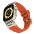 Silicone sports watch strap for Apple Watch Ultra 49mm, breathable orange replacement band. - 42/44/45/49mm / Orange