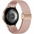Bracelet de montre de remplacement magnétique en nylon tressé rose pour smartwatchs 20mm 22mm. - 20mm / Sable Rose