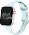 Silicone replacement watch strap for Apple Watch solid color soft waterproof wristband accessory - 38/40/41mm / Light Green
