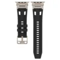 Replacement silicone watch band compatible with Apple Watch Ultra SE, black sport strap. - Black 42/44/45/49mm