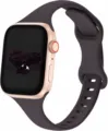 Silicone replacement watch strap detail view, flexible and durable design for daily wear. - 38/40/41mm / Dark Cherry