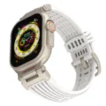 Replacement silicone watch band for Apple Watch Ultra, breathable sports strap, white. - 42/44/45/49mm / White
