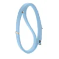 Sangle de téléphone bandoulière en nylon bleu clair réglable avec fermoirs métalliques. - Bleu clair