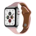 Bracelet et boitier en cuir rose compatibles avec Apple Watch, design moderne et elegant. - 38/40/41 mm (S10 42 mm) / Rose