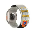 Bracelet de montre en nylon tressé réglable de rechange pour Apple Watch Ultra 49mm, gris. - 42/44/45/49 mm (S10 46 mm) / Gris