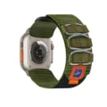 Bracelet de rechange en nylon style alpine compatible Apple Watch Ultra, tissé et résistant. - Vert
