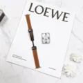 Compatible litchi grain leather watch strap with magnetic folding buckle for smart watch. - 14mm / Brown