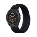 Bracelet de montre en toile de nylon de rechange compatible avec montre connectée Garmin Fenix. - 22mm / Noir Profond