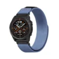 Bracelet de montre de rechange en toile denim bleue compatible avec les montres Garmin - 22mm / Denim Bleu Clair