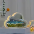 DIY tulip cloud mirror night light, creative LED flower sea atmosphere lamp for bedroom gift. - 20 Flowers Full USB Cable Kit / Blue Tulip