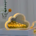 DIY Tulip Cloud Mirror Night Light Warm LED Flower Lamp Creative Bedroom Decor Gift - 20 Flowers Full USB Cable Kit / Yellow Tulip
