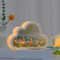 Handmade DIY tulip cloud night light mirror, romantic flower sea atmosphere lamp for gift. - Colorful Tulip