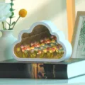 Wolk tulp spiegel nachtlampje LED, handgemaakte sfeerlamp, mooi cadeau, wit design new - Kleurrijke Tulp