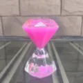Rosa Acryl Diamant Liquid Sanduhr Ornament, kreative Desktop Dekoration Geschenk für Studenten. - Rosa