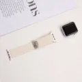 Elastic nylon braided watch strap with cute cat charm, compatible with Apple watch. - Starlight