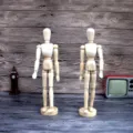 Wooden drawing mannequin 12 inch art manikin jointed figure for sketching painting desk decor. - Standard Type