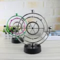 Perpetual motion desk toy celestial globe magnetic kinetic art sculpture ornament home decor - Silver