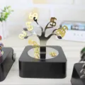 Magnetic money tree desktop decoration with gold dollar sign leaves for home decor. - Money Tree