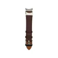 Bracelet de montre en cuir marron de rechange compatible avec montre connectée avec boucle - Bordeaux