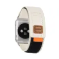 Bracelet de montre en cuir velcro de remplacement compatible Apple Watch 38mm blanc - 38/40/41mm / Blanc Cassé