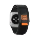 Bracelet de rechange en cuir velcro pour Apple Watch 38mm, bracelet noir confortable avec accent orange. - 38/40/41mm / Noir
