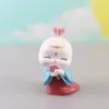 Detail des Hanfu Hasen-Figur aus Harz, antiker Hofstil Schmuck für Auto oder Kuchendekoration. - 7.5x4cm / Modell 2501A