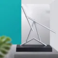Escultura de arte cinetico de metal moderno adorno de escritorio decoracion hogar - Estilo Negro Recargable