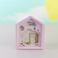 Wooden house wind-up music box with cute cartoon rabbit design, perfect creative gift. - Type C Rabbit / 9.2*7.5*4.5cm