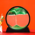 Creative moving sand art picture 3D deep sea sandscape decorative desktop ornament home decor - Green